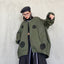 Retro long sleeved stand up collar trench coat for women loose and fashionable stylish zipper cardigan - Korvel