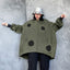 Retro long sleeved stand up collar trench coat for women loose and fashionable stylish zipper cardigan - Korvel