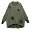 Retro long sleeved stand up collar trench coat for women loose and fashionable stylish zipper cardigan - Korvel