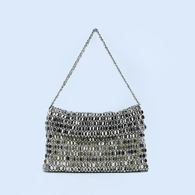 Elegant Silver Sequin Shoulder Bag for Women