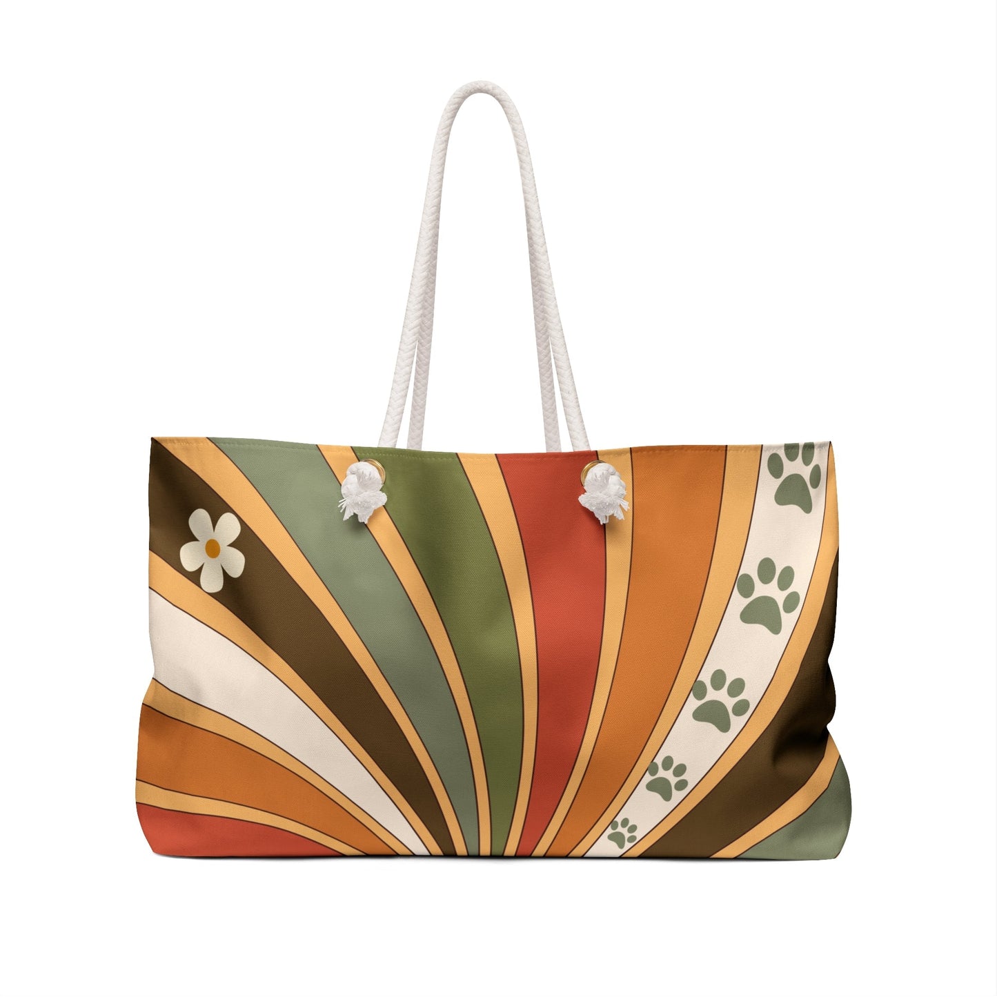 Chic Retro Paw Print Weekend Tote - Korvel