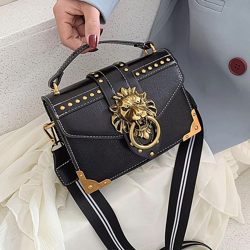 Retro PU handbag single shoulder crossbody small square bag crossbody bag - Korvel