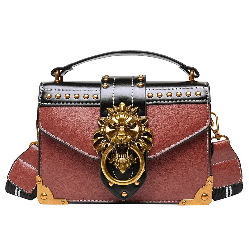 Retro PU handbag single shoulder crossbody small square bag crossbody bag - Korvel