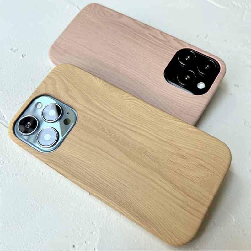 Coque de téléphone en bois rétro premium pour iPhone