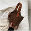 Retro Women's Bag Fashion Casual Bag Portable Water Bucket Bag Red Crossbody Women's Bag - Korvel