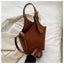 Retro Women's Bag Fashion Casual Bag Portable Water Bucket Bag Red Crossbody Women's Bag - Korvel