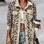 Chic Leopard Print Long Sleeve Jacket for Women