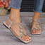 Sandales plates papillon en strass