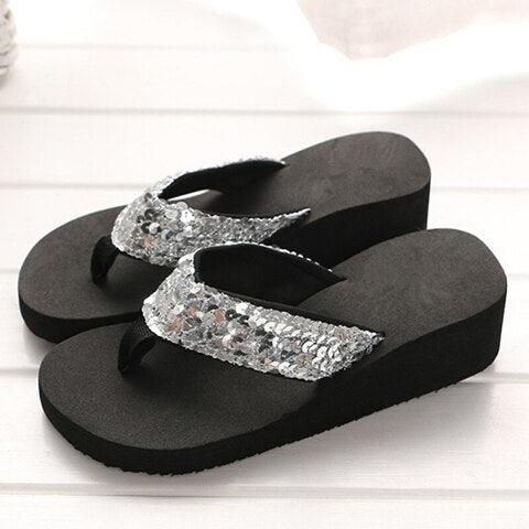 Zapatillas Elegantes de Strass para Mujeres para la Comodidad de Verano