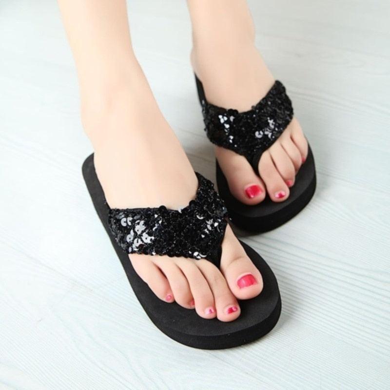 Zapatillas Elegantes de Strass para Mujeres para la Comodidad de Verano