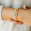 Bracelet pour adulte en ambre baltique miel brut et quartz rose