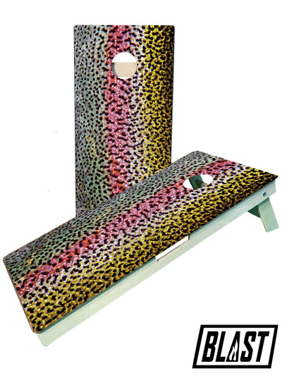 Premium Rainbow Trout Cornhole Boards for Outdoor Fun - Korvel