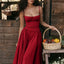 Vestido Midi Elegante con Tirantes de Espagueti