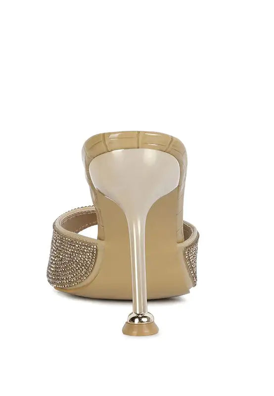 Elegant Ballroom Stiletto Heels with Rhinestone Accents