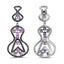 Boucles d'oreilles en améthyste véritable de 5,30 carats et spinelle noir
