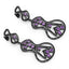 Boucles d'oreilles en améthyste véritable de 5,30 carats et spinelle noir