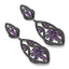 5.74 Carat Genuine Amethyst and Black Spinel Earrings