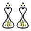Boucles d'oreilles en péridot et spinelle noir de 6,93 carats en argent sterling