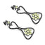 Boucles d'oreilles en péridot et spinelle noir de 6,93 carats en argent sterling