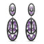 12.45 Carat Genuine Amethyst and Black Spinel Earrings