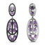12.45 Carat Genuine Amethyst and Black Spinel Earrings