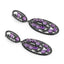 12.45 Carat Genuine Amethyst and Black Spinel Earrings