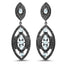 Boucles d'oreilles en topaze bleue et spinelle noire de 8,80 carats