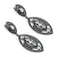 Boucles d'oreilles en topaze bleue et spinelle noire de 8,80 carats