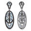 13.80 Carat Genuine Blue Topaz & Black Spinel Earrings