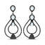 8.81 Carat Blue Topaz & Black Spinel Sterling Silver Earrings