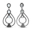 8.81 Carat Blue Topaz & Black Spinel Sterling Silver Earrings