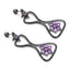 Boucles d'oreilles en argent sterling avec améthyste véritable de 6,31 carats et spinelle noir