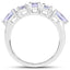 2.33 Carat Genuine Tanzanite Sterling Silver Engagement Ring