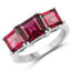 Bague de fiançailles en argent sterling rhodolite de 4,87 carats