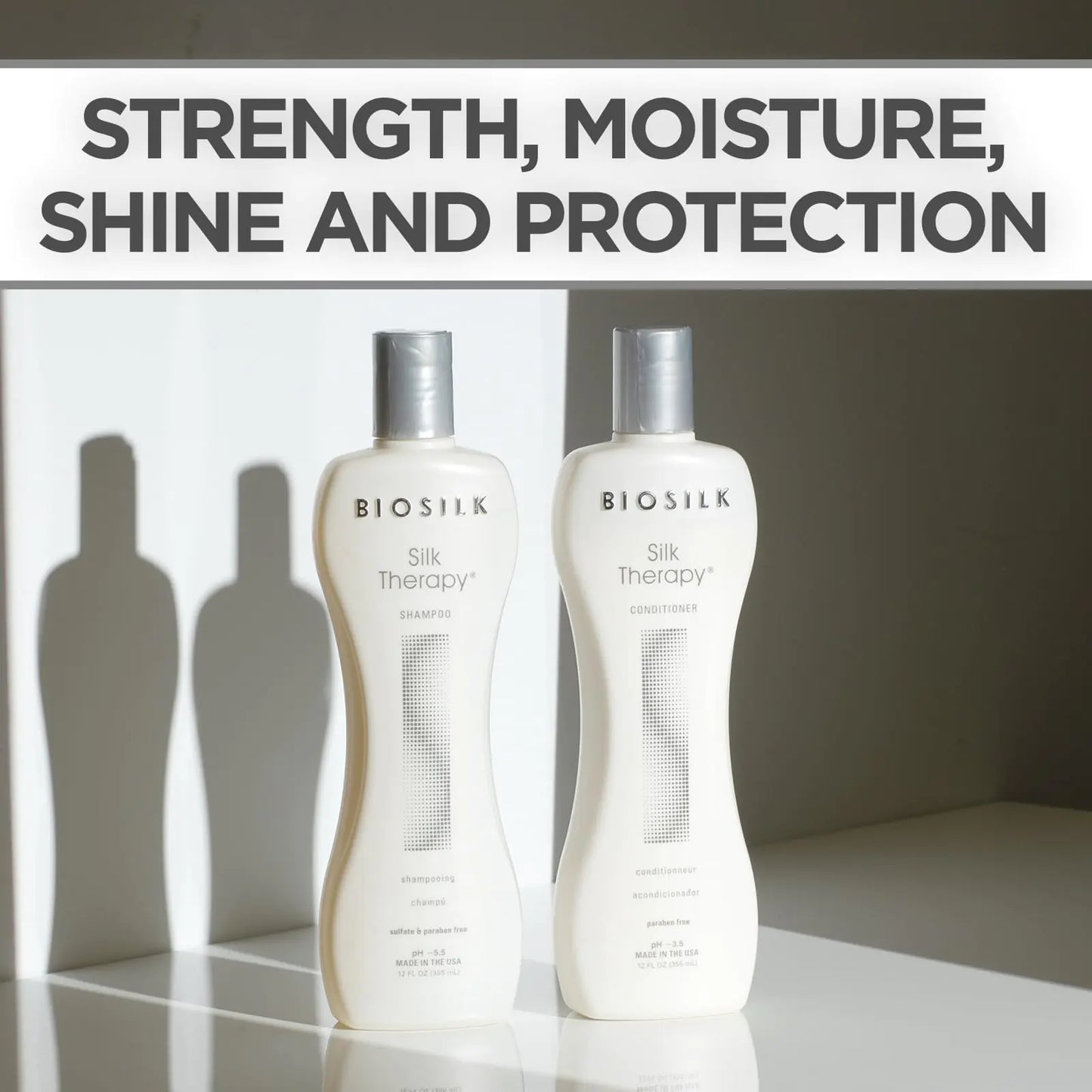 Ensemble Duo BioSilk Silk Therapy - Shampooing & Après-shampooing 12 Oz