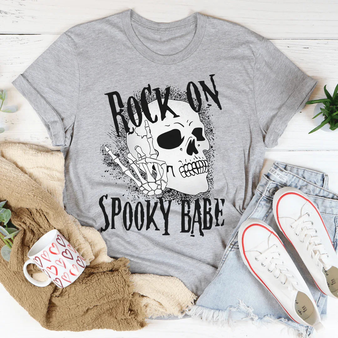 Camiseta Rock On Spooky Babe