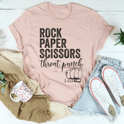 Camiseta de piedra, papel o tijera