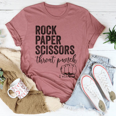 Camiseta de piedra, papel o tijera