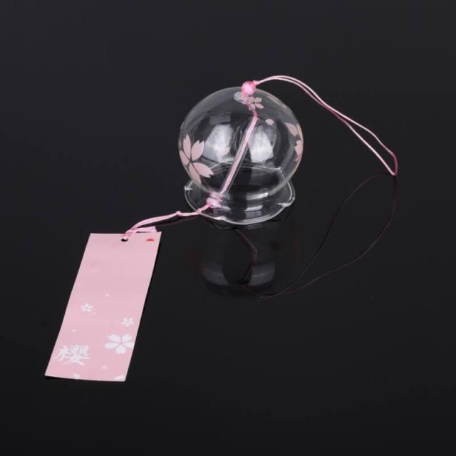 Handmade Japanese Cherry Wind Bell - Elegant Glass Decor
