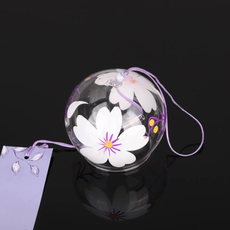 Handmade Japanese Cherry Wind Bell - Elegant Glass Decor