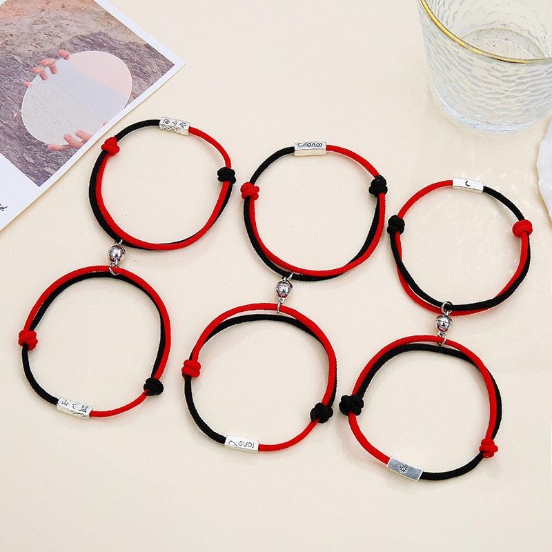 Magnetic Couple Bracelets - Adjustable Rope Set for Lovers