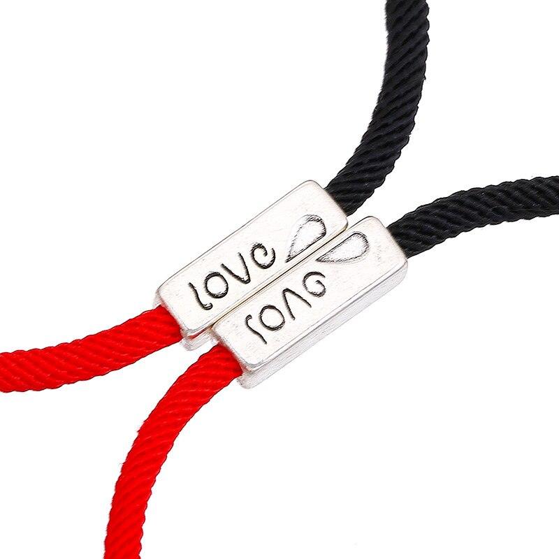 Magnetic Couple Bracelets - Adjustable Rope Set for Lovers