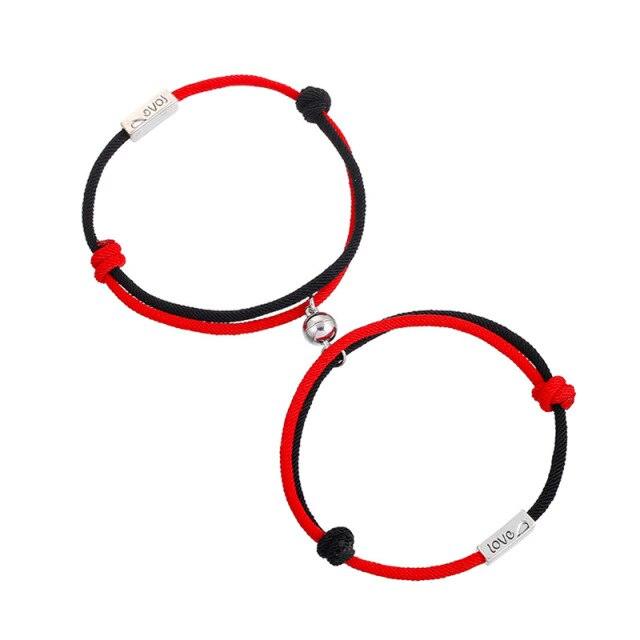 Magnetic Couple Bracelets - Adjustable Rope Set for Lovers