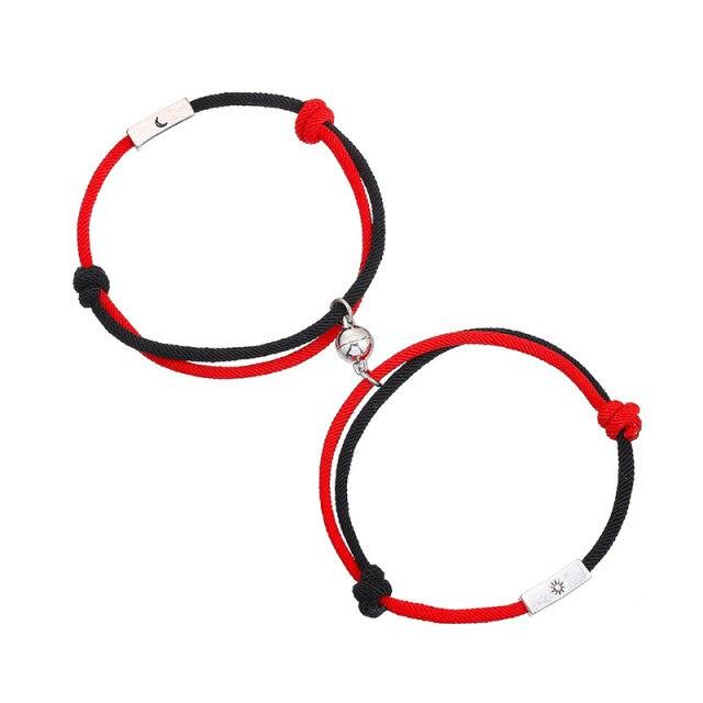 Magnetic Couple Bracelets - Adjustable Rope Set for Lovers