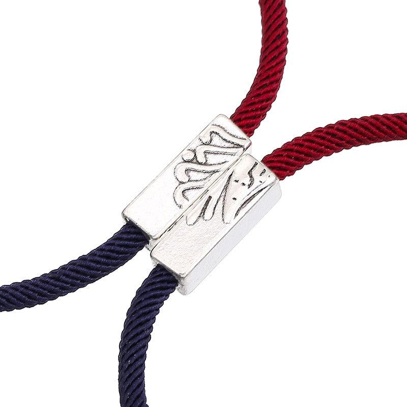 Magnetic Couple Bracelets - Adjustable Rope Set for Lovers
