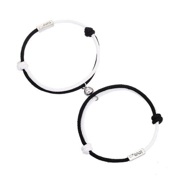 Magnetic Couple Bracelets - Adjustable Rope Set for Lovers