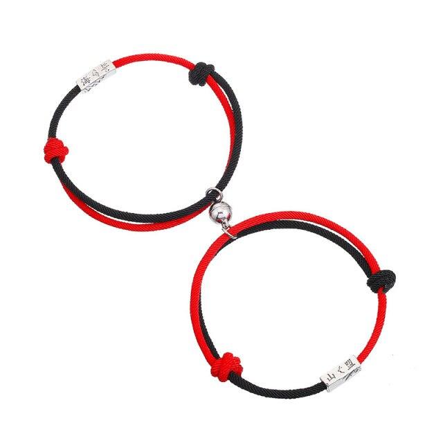 Magnetic Couple Bracelets - Adjustable Rope Set for Lovers