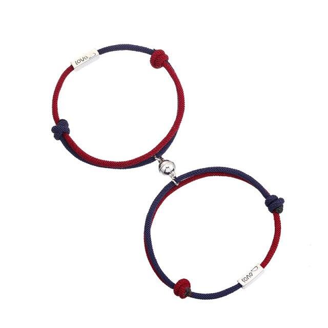 Magnetic Couple Bracelets - Adjustable Rope Set for Lovers