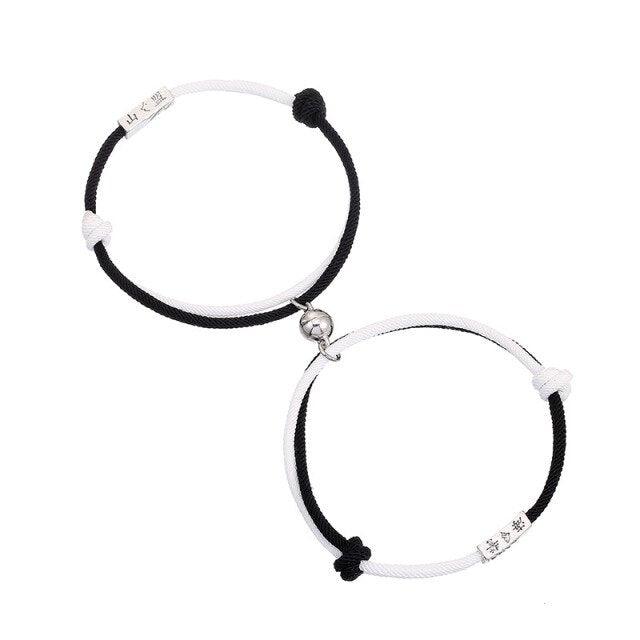 Magnetic Couple Bracelets - Adjustable Rope Set for Lovers