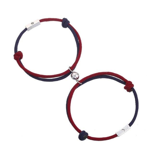 Magnetic Couple Bracelets - Adjustable Rope Set for Lovers